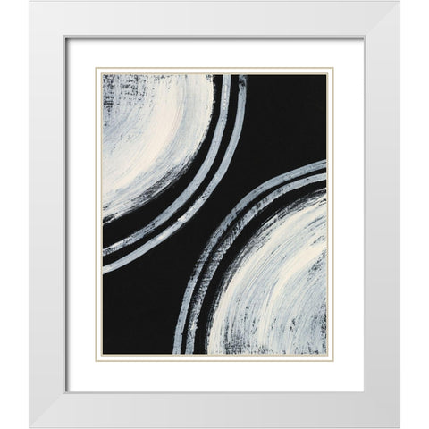 Ivory and Black I White Modern Wood Framed Art Print with Double Matting by Moore, Regina