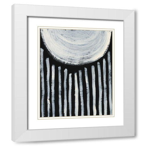 Ivory and Black II White Modern Wood Framed Art Print with Double Matting by Moore, Regina