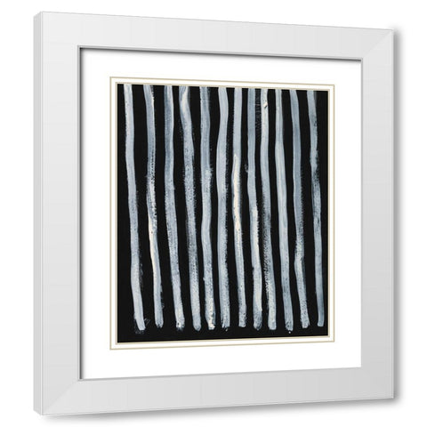 Ivory and Black IV White Modern Wood Framed Art Print with Double Matting by Moore, Regina