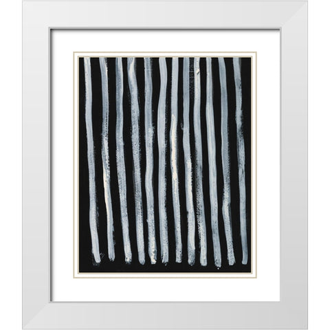 Ivory and Black IV White Modern Wood Framed Art Print with Double Matting by Moore, Regina