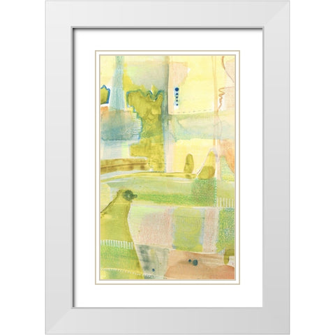 Pastel Bond I White Modern Wood Framed Art Print with Double Matting by Moore, Regina