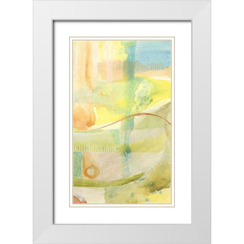 Pastel Bond II White Modern Wood Framed Art Print with Double Matting by Moore, Regina