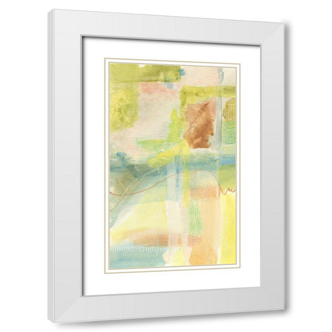 Pastel Bond III White Modern Wood Framed Art Print with Double Matting by Moore, Regina