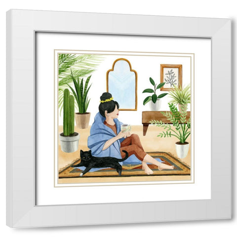 Alone Time I White Modern Wood Framed Art Print with Double Matting by Popp, Grace