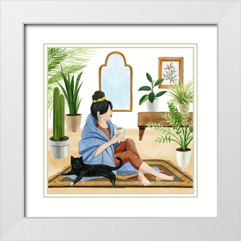 Alone Time I White Modern Wood Framed Art Print with Double Matting by Popp, Grace