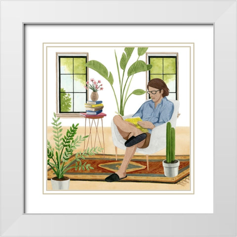 Alone Time IV White Modern Wood Framed Art Print with Double Matting by Popp, Grace