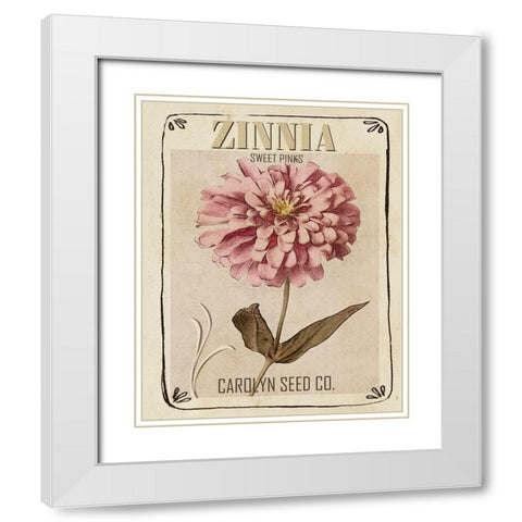 Vintage Seed Packets II White Modern Wood Framed Art Print with Double Matting by Studio W
