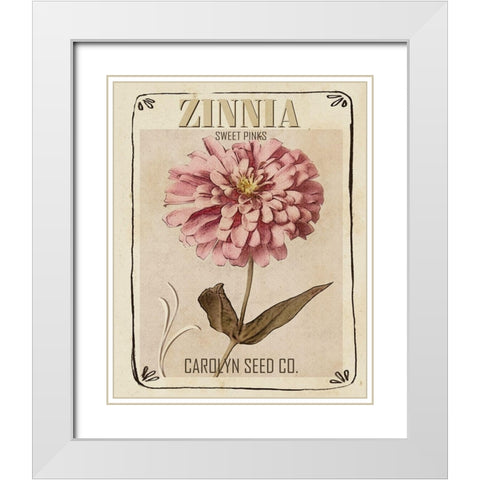 Vintage Seed Packets II White Modern Wood Framed Art Print with Double Matting by Studio W