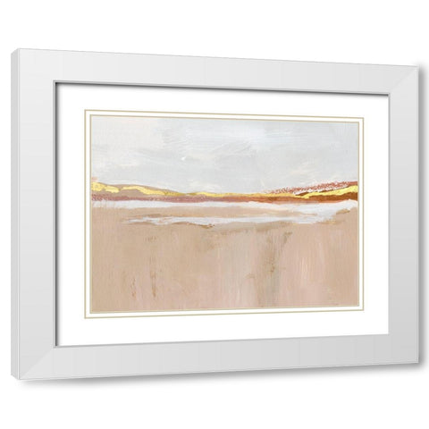 Gilded Expanse I White Modern Wood Framed Art Print with Double Matting by Barnes, Victoria