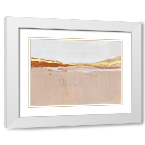 Gilded Expanse II White Modern Wood Framed Art Print with Double Matting by Barnes, Victoria