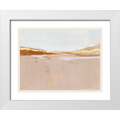 Gilded Expanse II White Modern Wood Framed Art Print with Double Matting by Barnes, Victoria