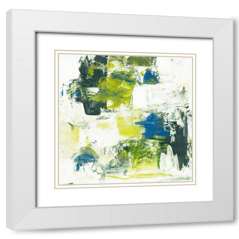 Summer Meadow I White Modern Wood Framed Art Print with Double Matting by Wang, Melissa