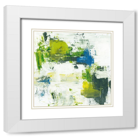 Summer Meadow III White Modern Wood Framed Art Print with Double Matting by Wang, Melissa