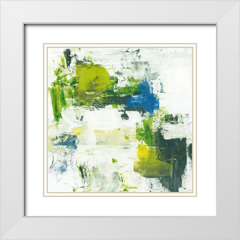 Summer Meadow III White Modern Wood Framed Art Print with Double Matting by Wang, Melissa