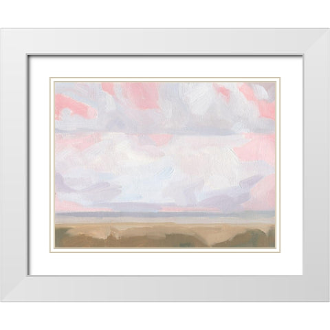 Sandbridge Beach II White Modern Wood Framed Art Print with Double Matting by Green, Jacob