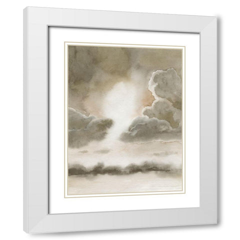 Sepia Sky I White Modern Wood Framed Art Print with Double Matting by Popp, Grace