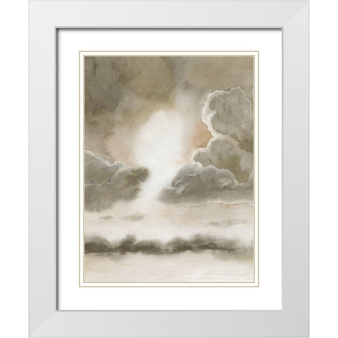 Sepia Sky I White Modern Wood Framed Art Print with Double Matting by Popp, Grace