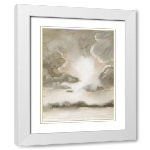 Sepia Sky II White Modern Wood Framed Art Print with Double Matting by Popp, Grace