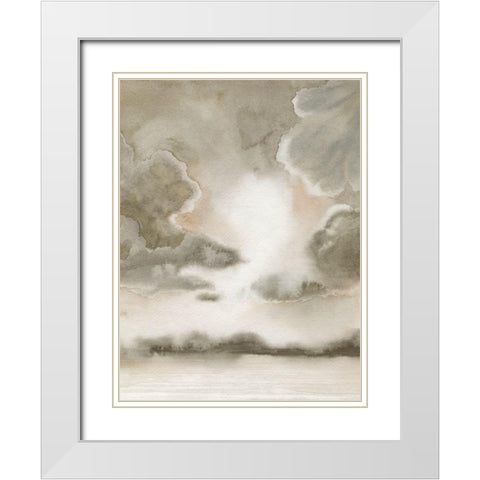 Sepia Sky II White Modern Wood Framed Art Print with Double Matting by Popp, Grace