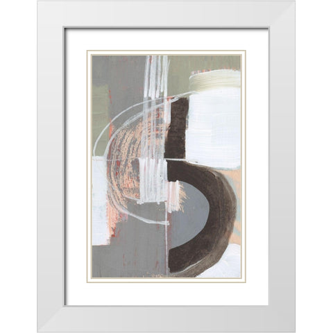 Arching Neutrals III White Modern Wood Framed Art Print with Double Matting by Goldberger, Jennifer