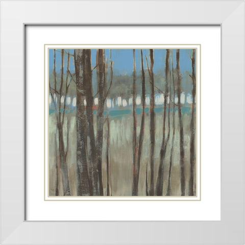 Within the Trees II White Modern Wood Framed Art Print with Double Matting by Goldberger, Jennifer