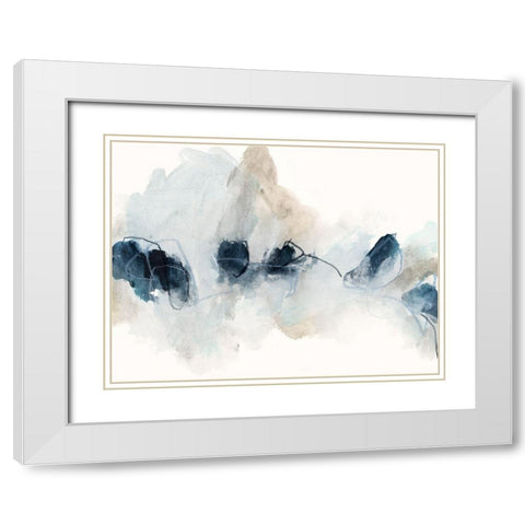 Tranquil Cloudbank I White Modern Wood Framed Art Print with Double Matting by Vess, June Erica