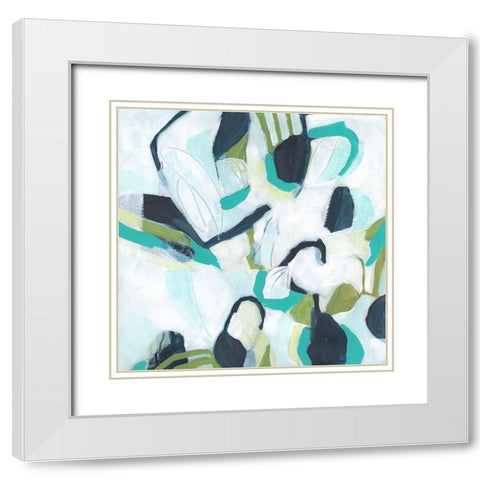 Floating Lanterns I White Modern Wood Framed Art Print with Double Matting by Vess, June Erica