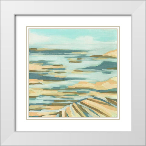Sand Shoals II White Modern Wood Framed Art Print with Double Matting by Vess, June Erica