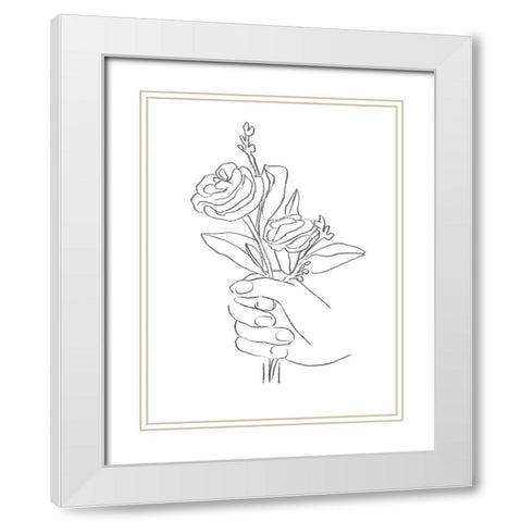For You II White Modern Wood Framed Art Print with Double Matting by Warren, Annie