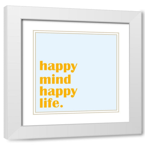 Little Joy I White Modern Wood Framed Art Print with Double Matting by Wang, Melissa