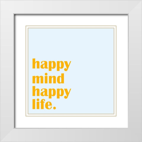 Little Joy I White Modern Wood Framed Art Print with Double Matting by Wang, Melissa