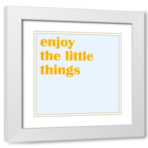 Little Joy IV White Modern Wood Framed Art Print with Double Matting by Wang, Melissa