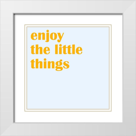 Little Joy IV White Modern Wood Framed Art Print with Double Matting by Wang, Melissa