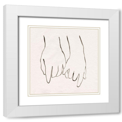 Soft Contour I White Modern Wood Framed Art Print with Double Matting by Barnes, Victoria