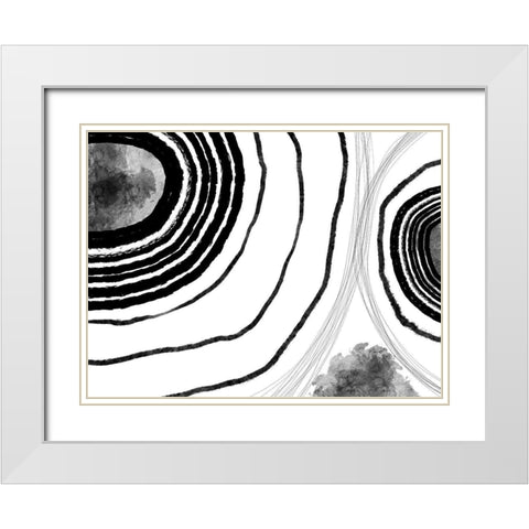 Under the Microscope II White Modern Wood Framed Art Print with Double Matting by Holman, Nicholas