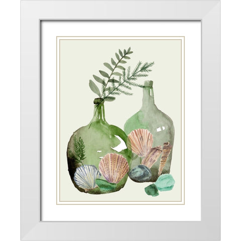 Ocean in a Bottle I White Modern Wood Framed Art Print with Double Matting by Wang, Melissa