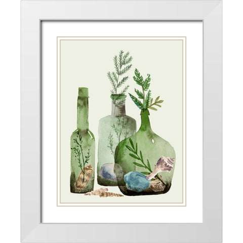 Ocean in a Bottle II White Modern Wood Framed Art Print with Double Matting by Wang, Melissa