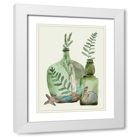 Ocean in a Bottle III White Modern Wood Framed Art Print with Double Matting by Wang, Melissa