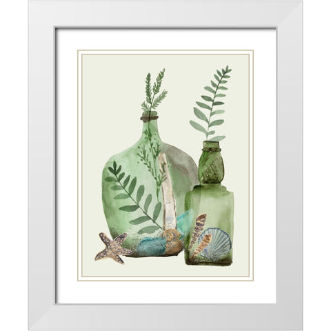 Ocean in a Bottle III White Modern Wood Framed Art Print with Double Matting by Wang, Melissa