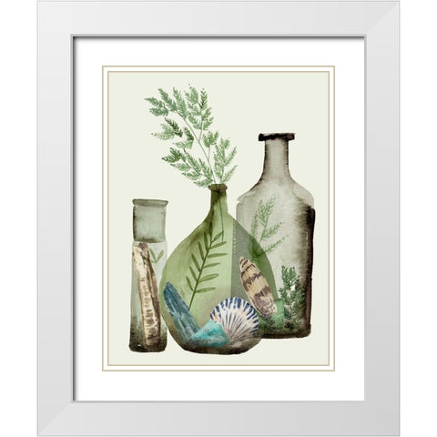 Ocean in a Bottle IV White Modern Wood Framed Art Print with Double Matting by Wang, Melissa