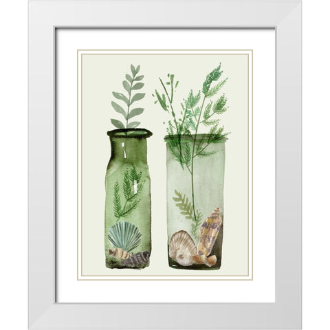 Ocean in a Bottle V White Modern Wood Framed Art Print with Double Matting by Wang, Melissa