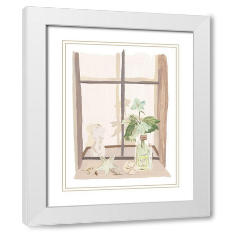 By My Window IV White Modern Wood Framed Art Print with Double Matting by Wang, Melissa