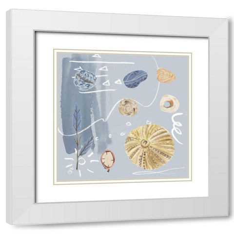 Deep Sea I White Modern Wood Framed Art Print with Double Matting by Wang, Melissa