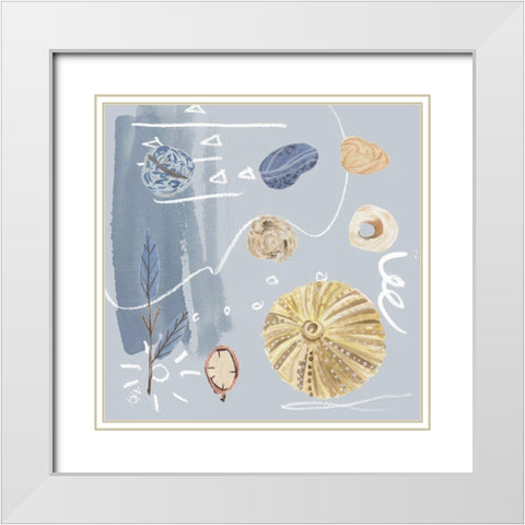 Deep Sea I White Modern Wood Framed Art Print with Double Matting by Wang, Melissa