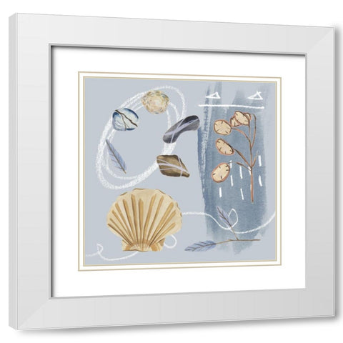 Deep Sea II White Modern Wood Framed Art Print with Double Matting by Wang, Melissa