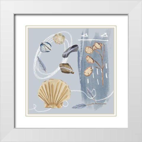 Deep Sea II White Modern Wood Framed Art Print with Double Matting by Wang, Melissa