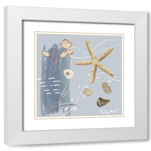 Deep Sea III White Modern Wood Framed Art Print with Double Matting by Wang, Melissa