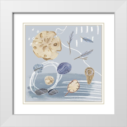 Deep Sea IV White Modern Wood Framed Art Print with Double Matting by Wang, Melissa