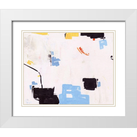 Inland Sands II White Modern Wood Framed Art Print with Double Matting by Wang, Melissa