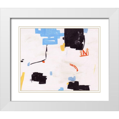 Inland Sands V White Modern Wood Framed Art Print with Double Matting by Wang, Melissa